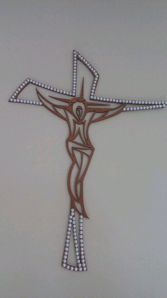 Crucifixo estilizado 35cm
