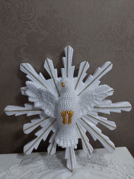 Divino Espírito Santo com Pérolas, 30 cm
