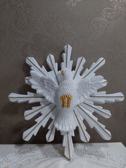 Divino Espírito Santo com Pérolas, 30 cm