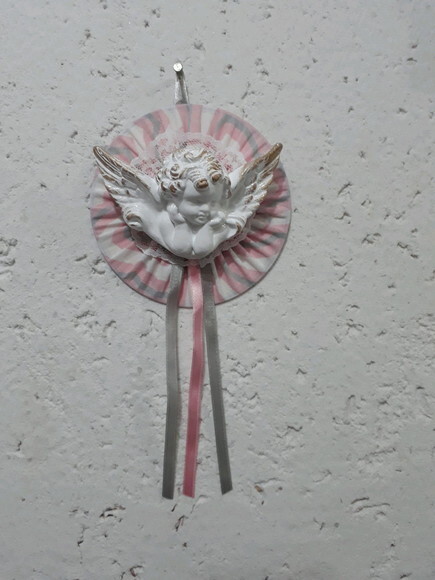 Enfeite de porta com Anjo, para quarto de menina