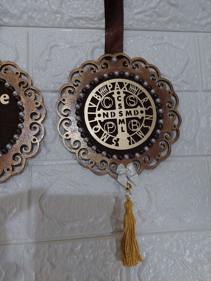 Escapulario de porta com Medalha de São Bento