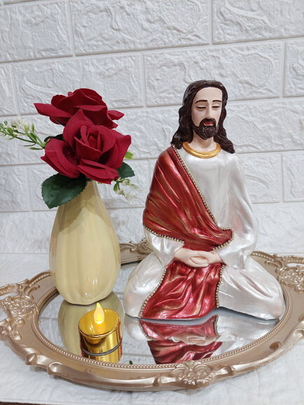 Jesus Meditando , Imagem De 20cm