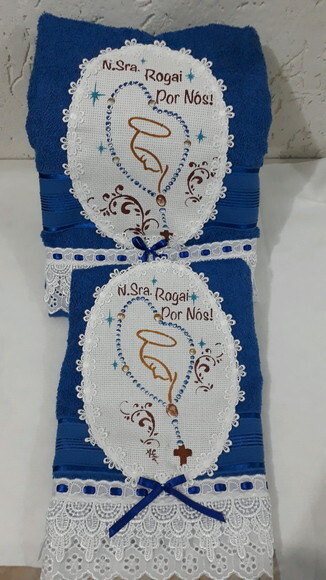 Jogo de toalha Terço de Nossa Senhora