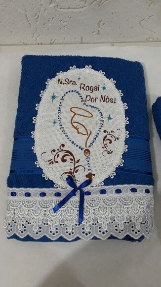 Jogo de toalha Terço de Nossa Senhora