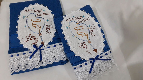 Jogo de toalha Terço de Nossa Senhora