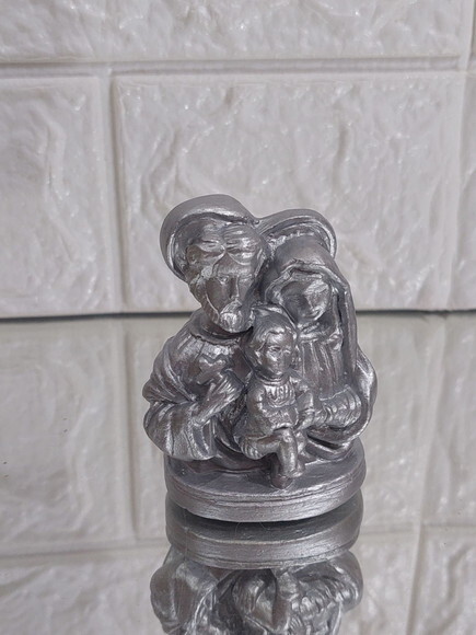 Lembrancinha da Sagrada Família, 8cm, prata