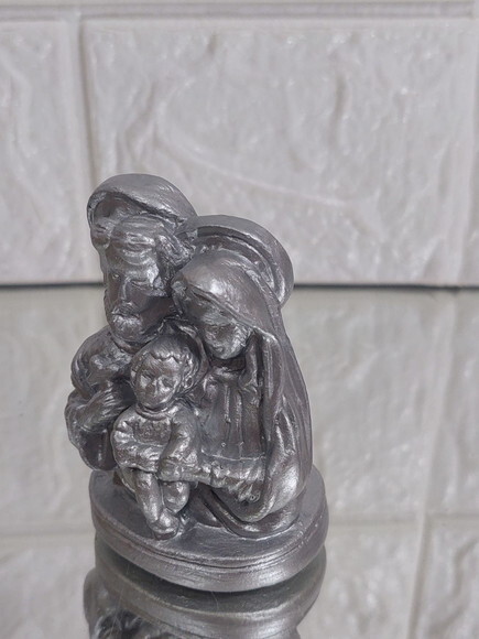 Lembrancinha da Sagrada Família, 8cm, prata
