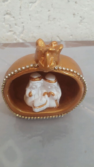 Mini presépio de gesso