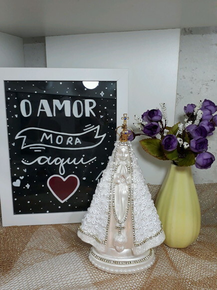 Nossa Senhora Aparecida 20 cm com coroa de metal