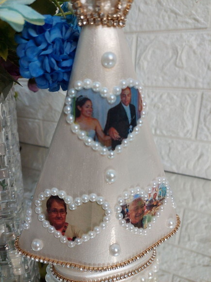 Nossa Senhora Aparecida 20 cm com Fotos da Família