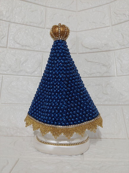 Nossa Senhora Aparecida 20 cm com Pérolas