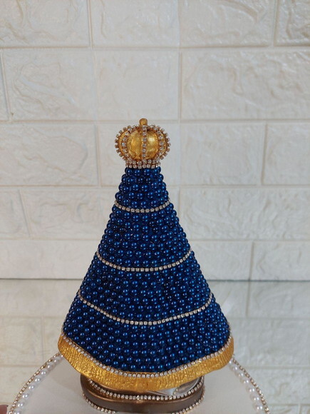 Nossa Senhora Aparecida 20cm, Com Base, Porta Alianças