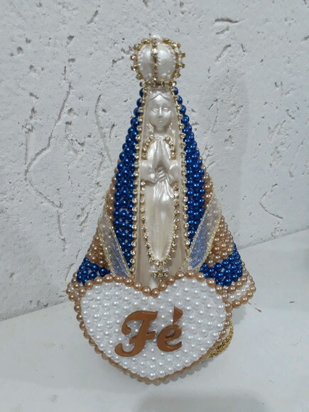 Nossa Senhora Aparecida 20cm, com coração Fé