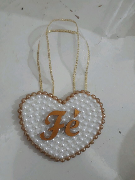 Nossa Senhora Aparecida 20cm, com coração Fé