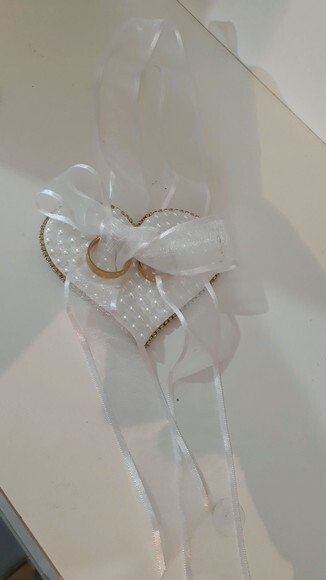 Nossa Senhora Aparecida 25cm, Com Coração Porta Alianças