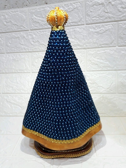 Nossa Senhora Aparecida 30cm com pérolas