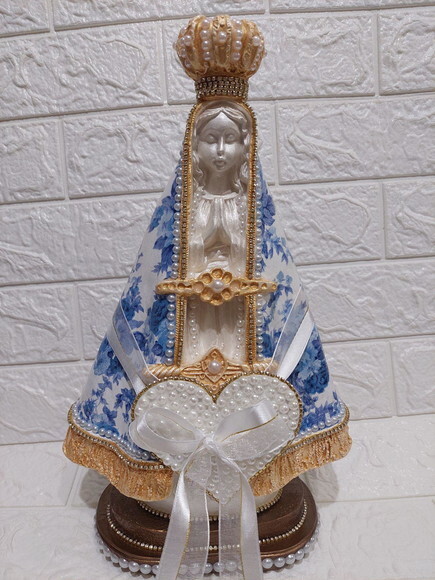 Nossa Senhora Aparecida 40cm , Casamento , com Porta Aliança