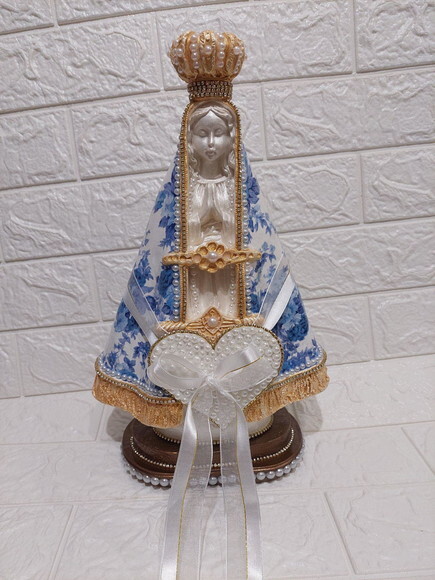 Nossa Senhora Aparecida 40cm , Casamento , com Porta Aliança