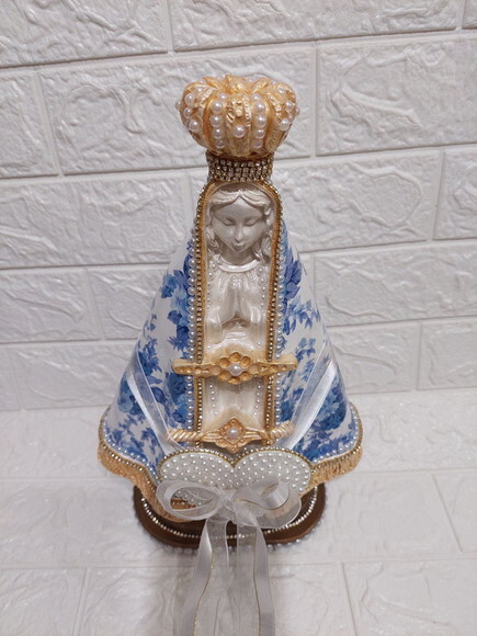 Nossa Senhora Aparecida 40cm , Casamento , com Porta Aliança