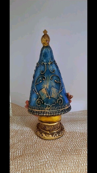 Nossa Senhora Aparecida, estilo barroco, 20 cm