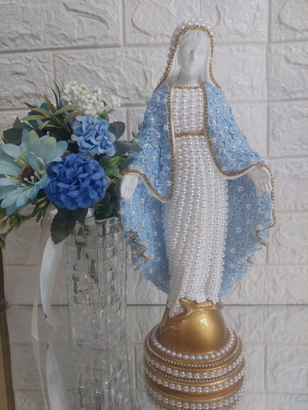 Nossa Senhora das Graças 30cm Casamento , Noiva