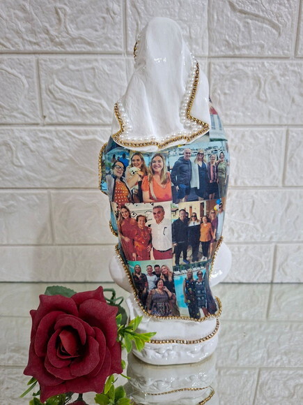 Nossa Senhora das Graças Personalizadas com Fotos , 30cm