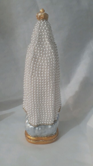 Nossa Senhora de Fátima 30 cm em pérolas.