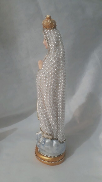Nossa Senhora de Fátima 30 cm em pérolas.