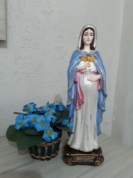 Nossa Senhora Grávida com Divino Espírito Santo, 30 cm