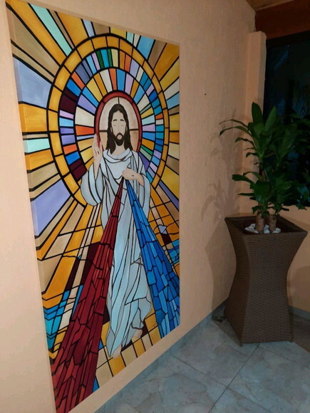 Painel Jesus Misericordioso - 0,95 x 1,80