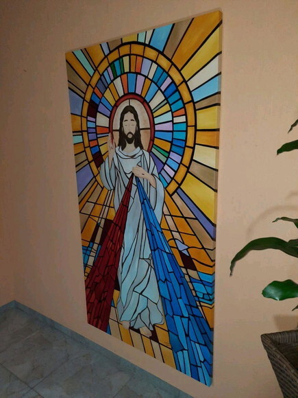 Painel Jesus Misericordioso - 0,95 x 1,80