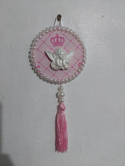 Pingente de porta com anjo da guarda