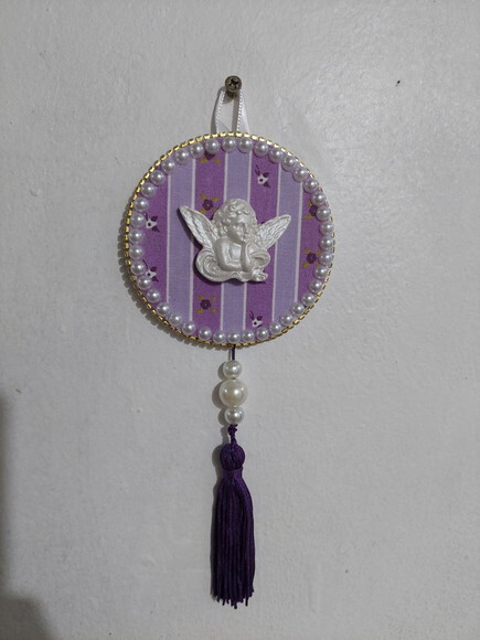 Pingente de porta com anjo da guarda