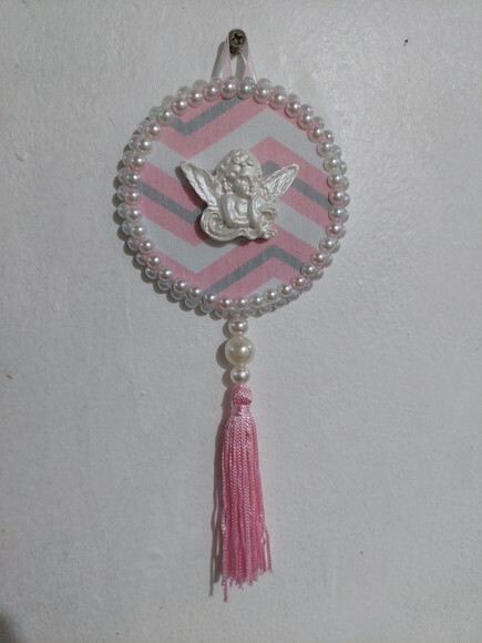 Pingente de porta com anjo da guarda