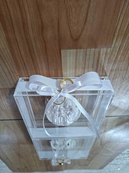 Porta Alianças de Acrílico Personalizado, Casamento, Noivos