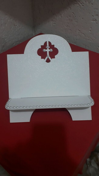 Porta Bíblia em mdf branco