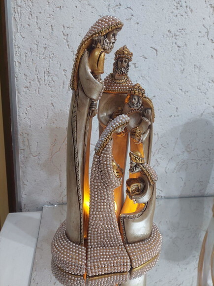 Presépio Estilizado / Moderno 40cm com Pérolas