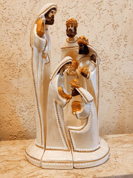 Presépio estilizado, de encaixe, 5 peças, 40cm.