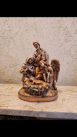 Presépio Sagrada Família com Anjo 22cm