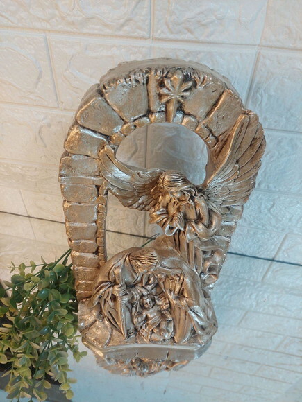 Presépio Sagrada Família com Anjo 30cm