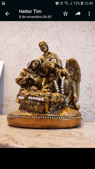 Presépio Sagrada Família com Anjo 22cm