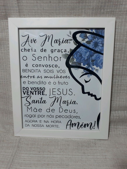 Quadro Decorativo religioso com Ave Maria