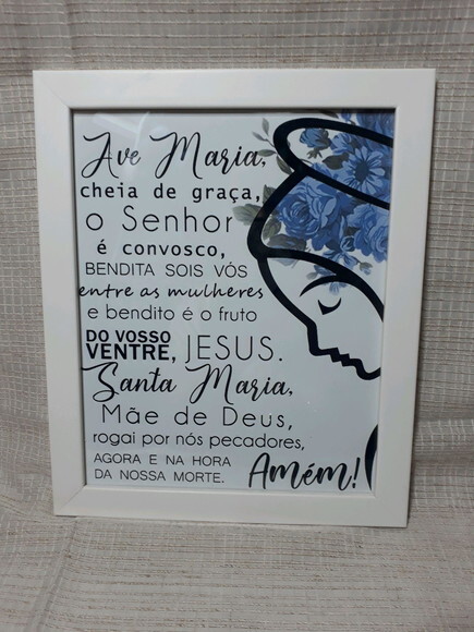 Quadro Decorativo religioso com Ave Maria