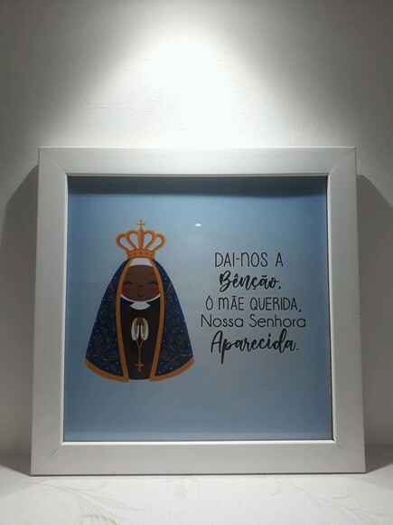 Quadro Decorativo religioso com Nossa Senhora Aparecida
