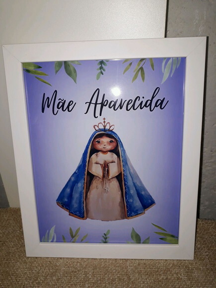Quadro Decorativo religioso com Nossa Senhora Aparecida