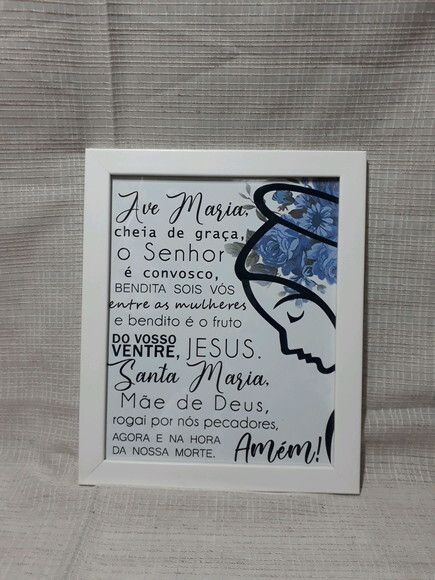 Quadro Decorativo religioso com Ave Maria