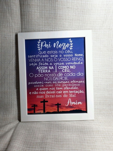 Quadro Decorativo religioso com oração