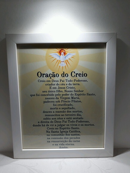 Quadro Decorativo Religioso com Oração do Creio