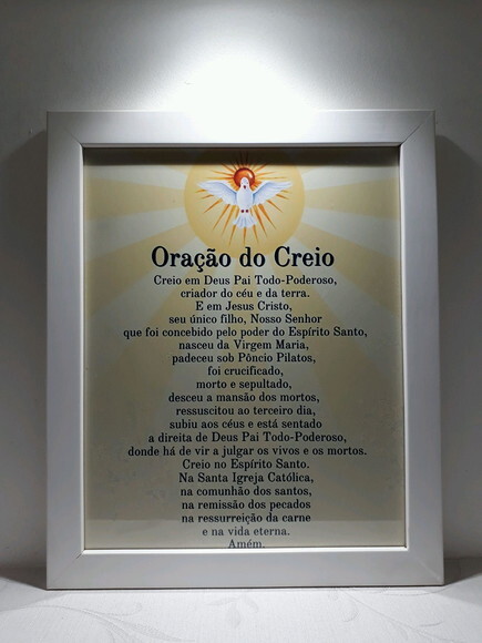 Quadro Decorativo Religioso com Oração do Creio