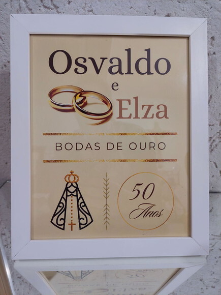 Quadro Personalizado Bodas de Ouro